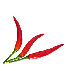 red chili peppers isolated on transparent background
