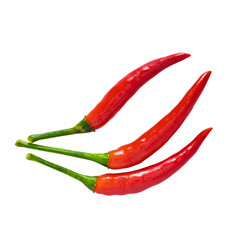 red chili peppers isolated on transparent background
