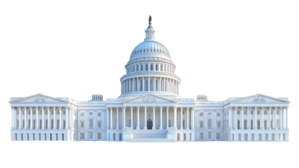 The United States Capitol Building on transparent background