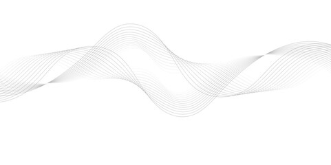 Abstract wave element for design. Digital frequency. Elegant abstract smooth swoosh speed gray wave modern stream. art background. Vector illustration. Wave with lines created using blend.	
