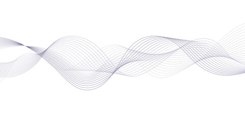 Abstract wave element for design. Digital frequency. Elegant abstract smooth swoosh speed gray wave modern stream. art background. Vector illustration. Wave with lines created using blend.	
