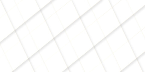 Abstract white background design with layers of textured white transparent material in triangle and squares shapes. White color technology concept geometric line vector white light grey background.	