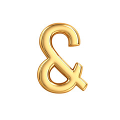 Obraz premium Shiny Golden Symbol Emphasizing Connection and Unity Isolated on transparent background