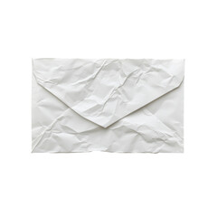 Obraz premium Crumpled White Envelope on Isolated Isolated on transparent background