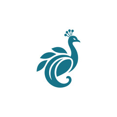 Fototapeta premium minimalist peacock logo