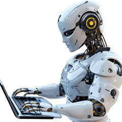 robot, on transparent background