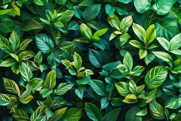 Fototapeta premium Lush Green Leaf Background for Stunning Summer Scenery