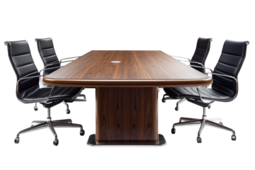 conference table on transparent background