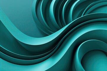 Teal Curves Canvas Backdrop with Dynamic Gradient Design for Corporate Visuals