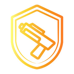 gun Line Gradient Icon