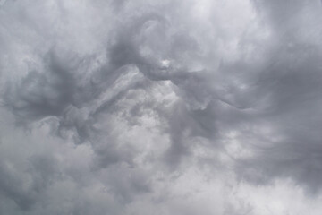 dramatic storm clouds before a thunder storm