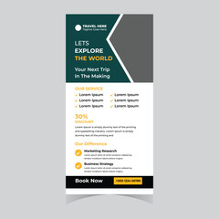 Travel Rack Card or Dl Flyer banner poster brochure Template Tour Poster Leaflet Design Template