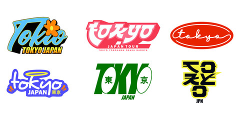 Obraz premium Futuristic illustration of japan vector t shirt design, vector graphic, typographic poster or tshirts street wear and Urban style 