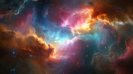 Cosmic Nebula: A Celestial Tapestry of Colors and Light