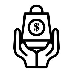 shopping Line Icon