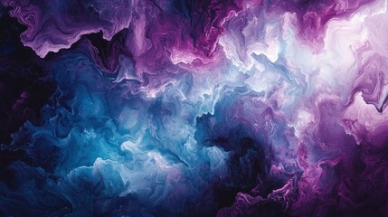 Fototapeta premium Abstract Cosmic Swirls: A Symphony of Purple and Blue Hues