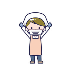 Obraz premium 調理員／女性 03