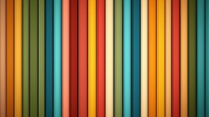 Vibrant Vertical Stripes: A Retro Color Palette