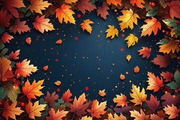 Fototapeta premium Elegant Autumn Leaf Vector Background for Celebratory Ambiance