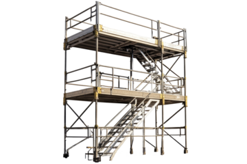 scaffolding platform on transparent background