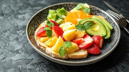 Delicious Tropical Fruit Toast: A Refreshing Breakfast or Brunch Idea