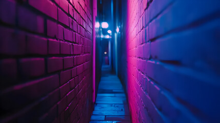 a neon dragon sign glowing against a dark city wall 