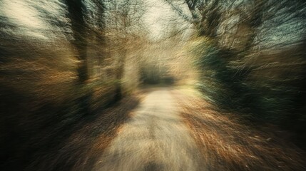 Naklejka premium Enchanted Forest Path: A Journey Through Time and Nature