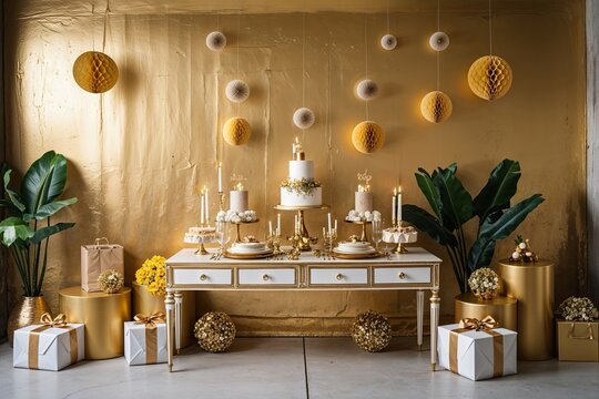 Stunning Gold Background for Party Decorations and Event Invitations