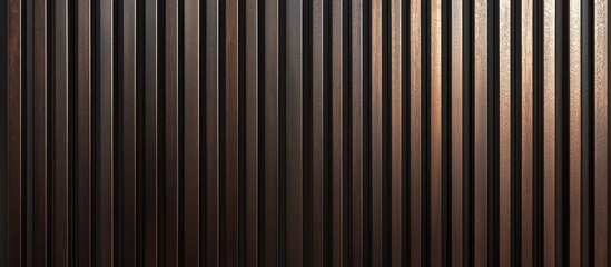 Obraz premium Contemporary vertical wooden slats in rich espresso finish, warm and inviting tones.