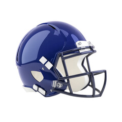 Naklejka premium Blue American Football Helmet Side View Design Isolated on transparent background