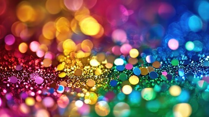 Vibrant Rainbow Sparkle: A Festive Celebration of Color and Light