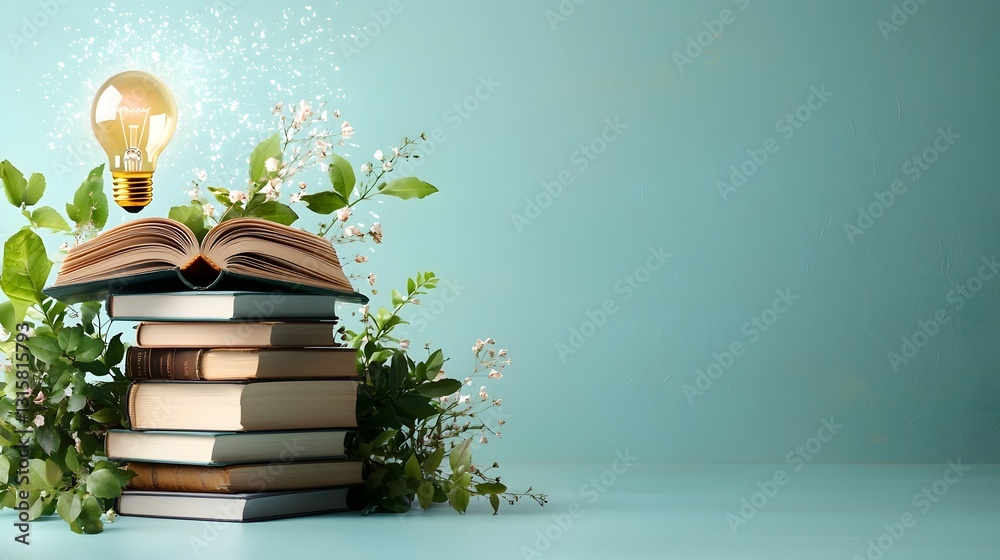 Poster infographic illustrating the powerful connection between reading and enhanced creativity featuring a
