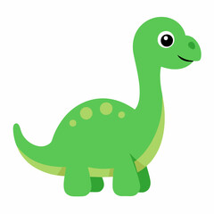 baby dinosaur on white background 