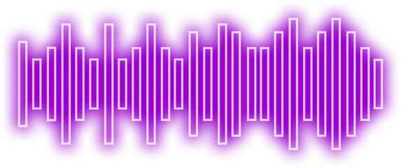 Neon Sound Bar Equalizer Icon 