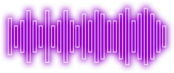 Neon Sound Bar Equalizer Icon 