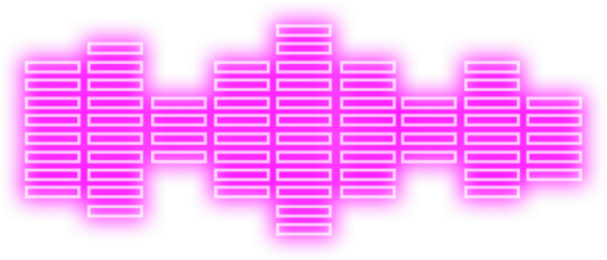Neon Sound Bar Equalizer Icon 