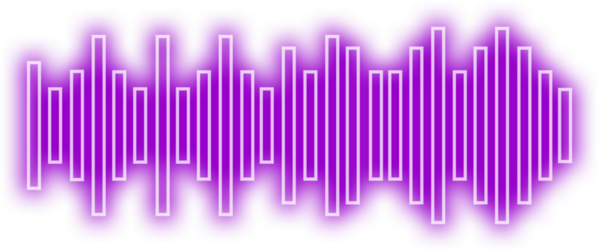 Neon Sound Bar Equalizer Icon 