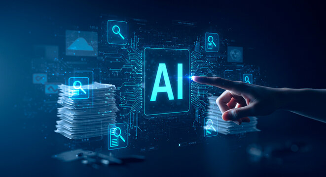 Human Utilizing AI for Data Management, Security, and Future Innovation