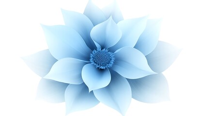 Fototapeta premium Delicate Light Blue Flower on White Background for Elegant Design