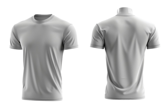  Plain T-Shirt Mockup 3D Isolated on Transparent Background