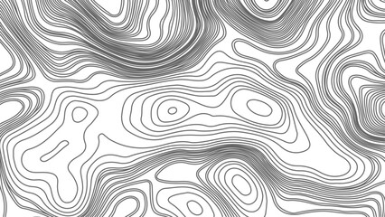 Abstract black and white topographic contours lines of mountains. vector illustration. digital print terrain lines texture vector white background.
