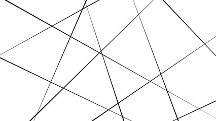 Abstract geometric pattern. Outline monochrome texture. Random chaotic lines abstract geometric pattern texture. Black chaotic lines of modern design. 