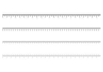 Ruler scale measure measurement scale chart  vector illustration on background