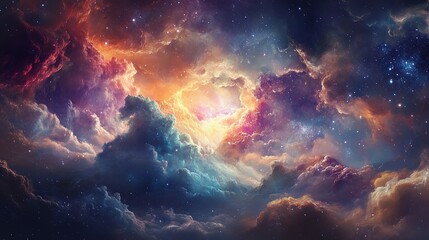 Fototapeta premium Woman Painting on Canvas Expressing Creativity and Imagination