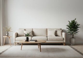 Gray Sofa with Mirror Decor
