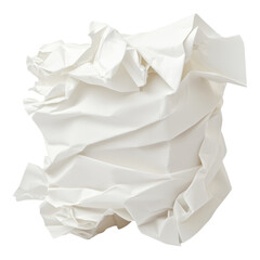 Obraz premium Crumpled White Paper Texture for Design Isolated on transparent background