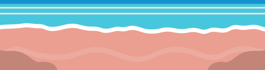 Summer Beach Landscape Illustration