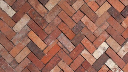 Textured Brick Wall Featuring Rich Red and Brown Patterns for Urban Art