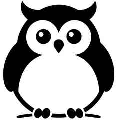 Cute little owl silhouette