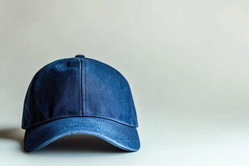 Dark blue baseball cap, clean and simple design. Perfect for branding, mockups, or apparel websites.